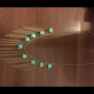 Skull fringe necklace
